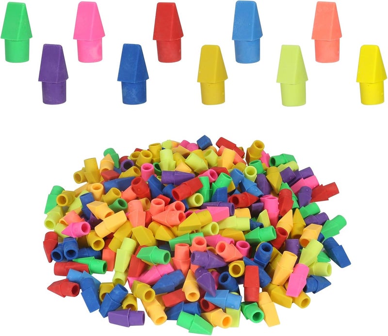 Garpphst 300 Pack Pencil Top Erasers Bulk 10 Colors and Cap Erasers for Pencils for Kids, Students in Classroom and School - Image 1